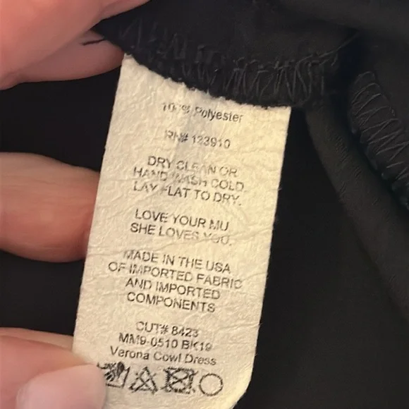 Show Me Your MuMu Verona Cowl Dress Black Sz Medium Party Wedding Timeless Chic - Picture 11 of 11